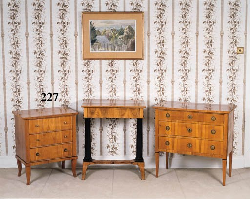 A fruitwood commode