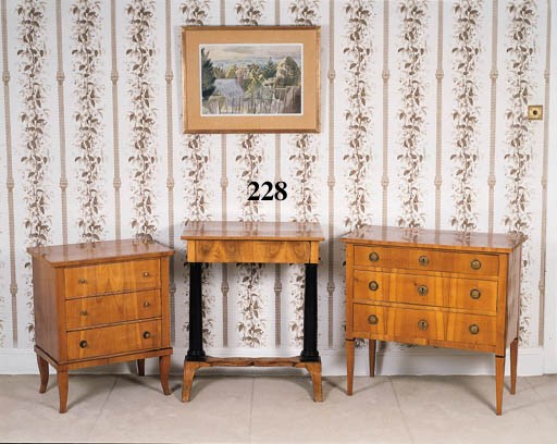 A Biedermeier fruitwood side table