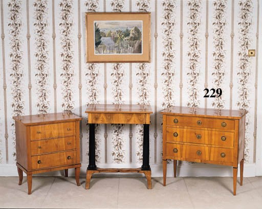 A fruitwood chest
