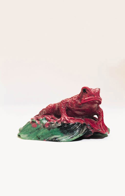 A Carved Toad Ornament