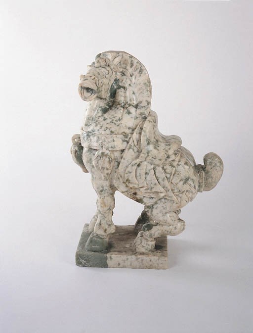 A Mottled Grossular Garnet Horse Statue