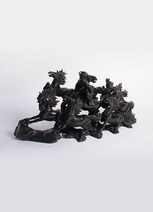 A Group of Nephrite Horses