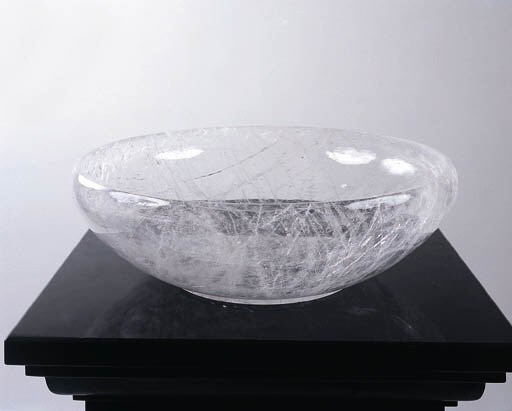 A Large rock Crystal Bowl
