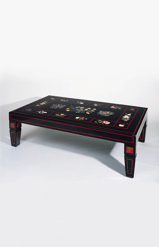 A Pietra Dura Inlaid Coffee Table