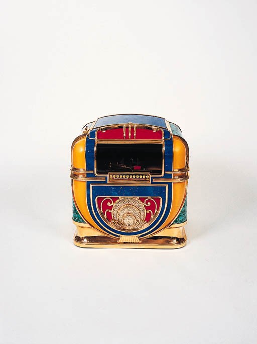 A Mother-of-Pearl and Enamel Jukebox
