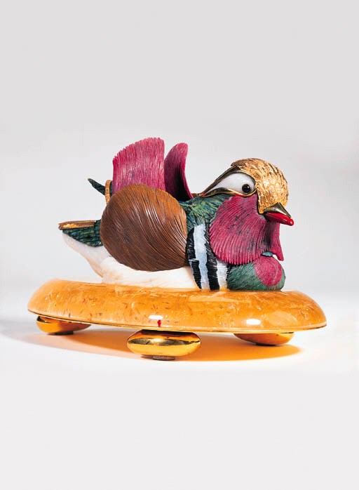 A Hardstone Mandarin Duck