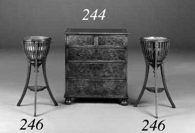 A pair of mahogany jardinieres, 20th century