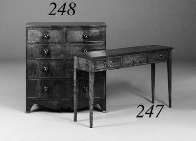 A mahogany bowfront chest, early 19th century