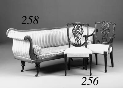 A set of eight mahogany dining chairs, late 19th/early 20th century
