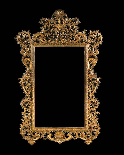 A large Florentine giltwood mirror