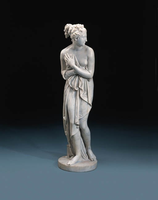A white marble figure of Venus Italica