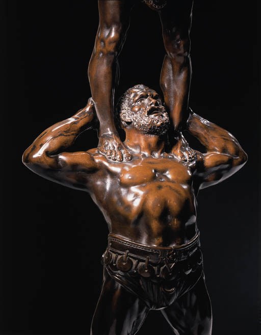 An important finely-cast French bronze group entitled 'La Pyramide Humaine', on marble pedestal