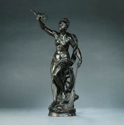 A French bronze figure of Fortuna