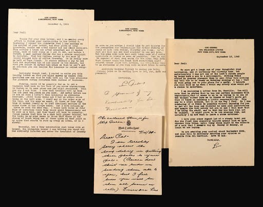 LOU GEHRIG, MAYO CLINIC CORRESPONDENCE ARCHIVE