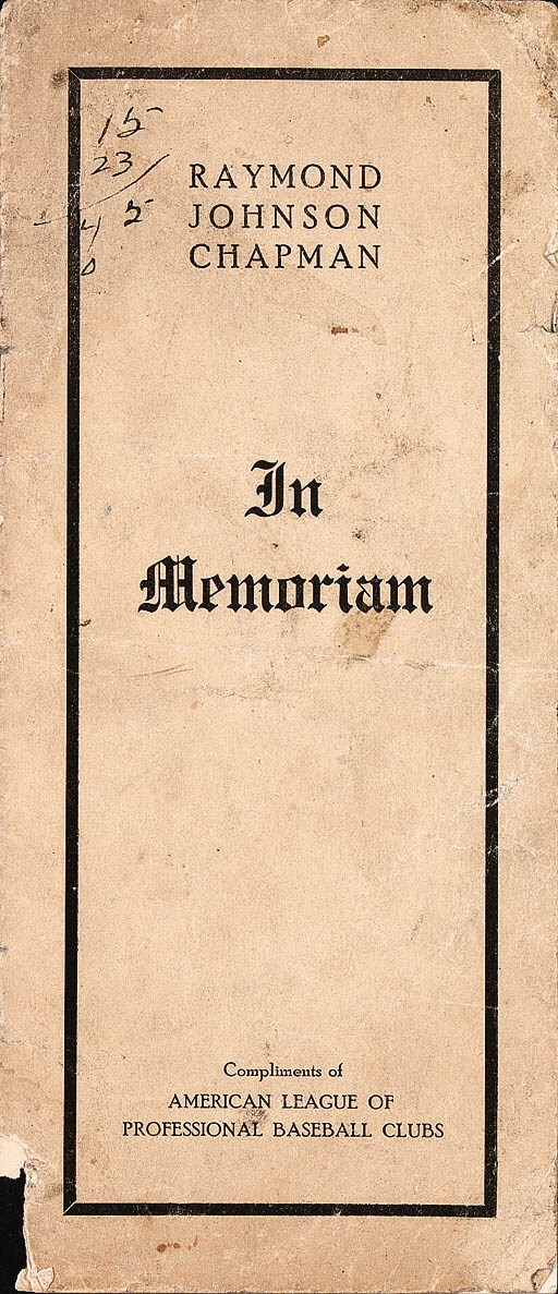 RAY CHAPMAN MEMORIAL BOOK