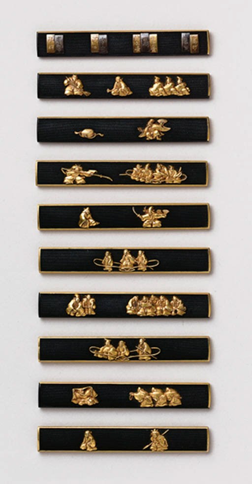 A GOTO SCHOOL SET OF TEN KOZUKA
