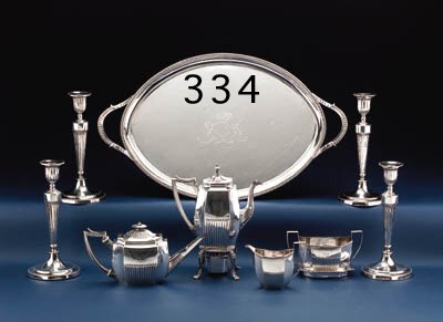 A GEORGE III SILVER TEA TRAY