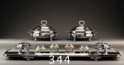 A SET OF FOUR VICTORIAN SILVER-GILT SALT CELLARS