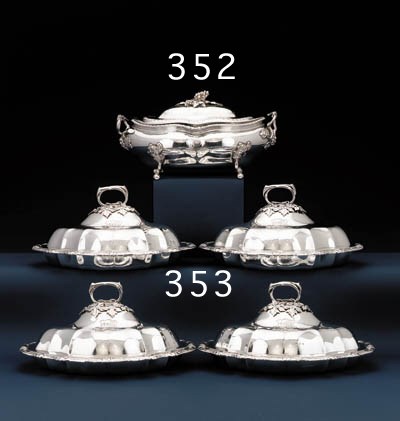 A GEORGE II SILVER SOUP TUREEN AND COVER