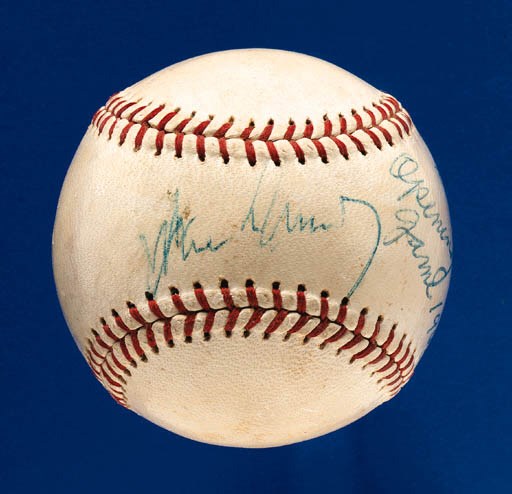 JOHN F. KENNEDY SIGNED BASEBALL