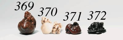 A WOOD NETSUKE