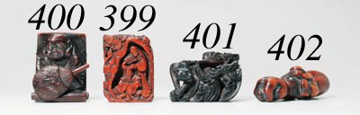 A WOOD NETSUKE