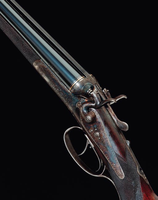 A 10X50(R)MM DOUBLE-BARRELLED HAMMER RIFLE BY MILLER & VAL (GREISS, MÜNCHEN), NO. 25148