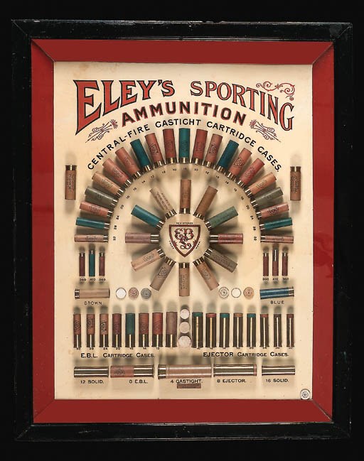 A FINE 'ELEY'S SPORTING AMMUNITION' CARTRIDGE DISPLAY-BOARD