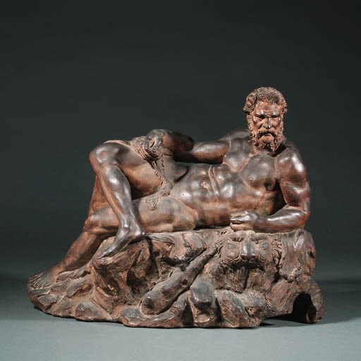 A TERRACOTTA FIGURE OF HERCULES