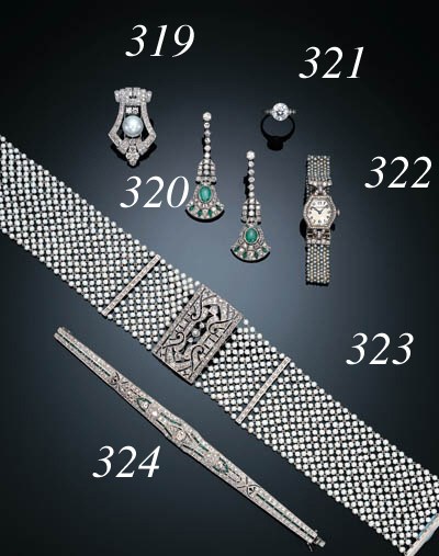A LADY'S ART DECO SEED PEARL AND DIAMOND WRISTWATCH, TIFFANY & CO.