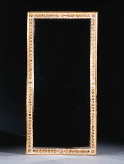 A pair of South German white-painted and parcel-gilt mirrors