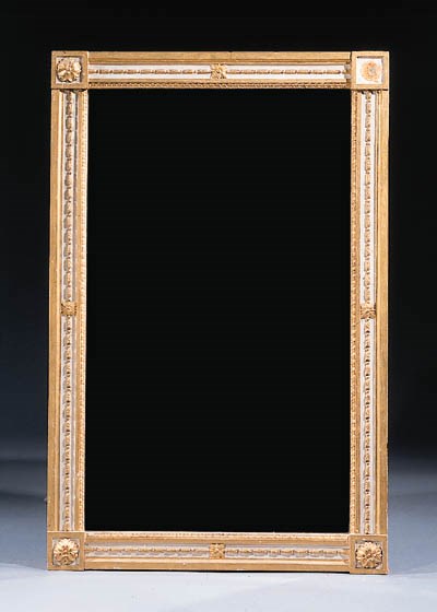 A South German white-painted and parcel-gilt mirror
