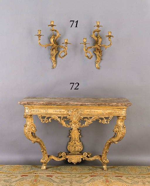 A REGENCE GILTWOOD CONSOLE TABLE