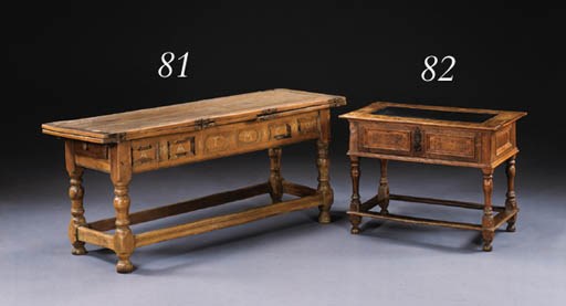 A SWISS BAROQUE FRUITWOOD DRAW-LEAF REFECTORY TABLE