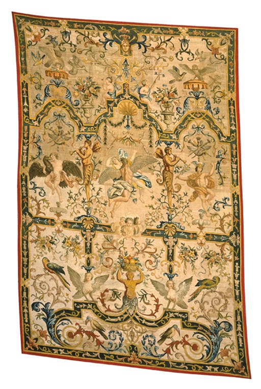 A LOUIS XIV NEEDLEPOINT HANGING