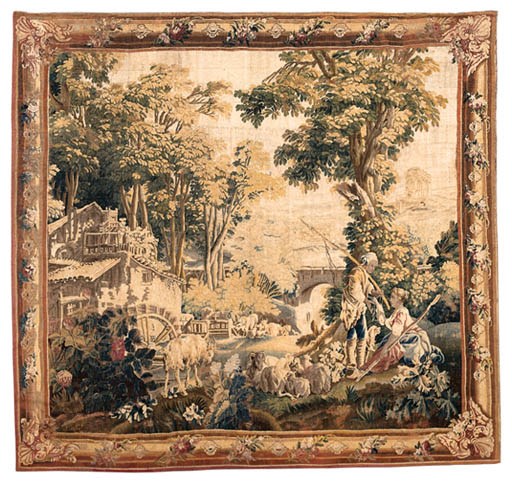 AN AUBUSSON PASTORAL TAPESTRY