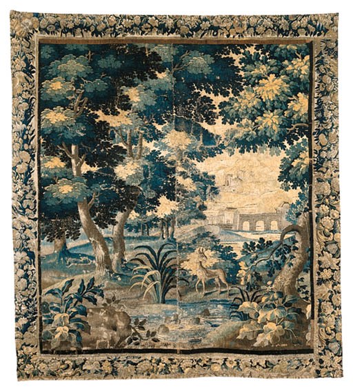 A FLEMISH BAROQUE VERDURE TAPESTRY