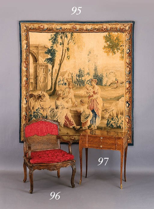 AN AUBUSSON PASTORAL TAPESTRY