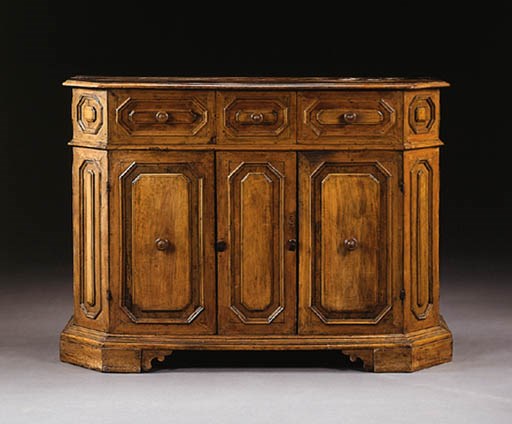 AN ITALIAN BAROQUE CREDENZA