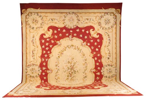 AN AUBUSSON CARPET