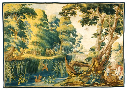A FLEMISH PASTORAL TAPESTRY