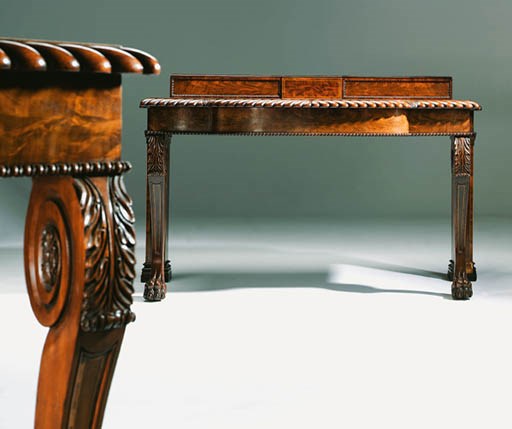 A PAIR OF WILLIAM IV MAHOGANY SERVING-TABLES
