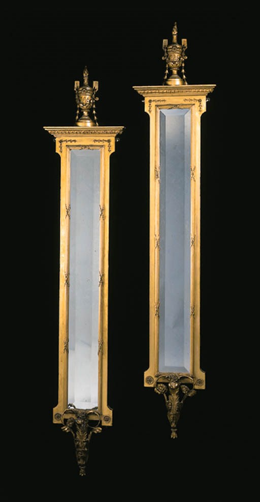 A PAIR OF LATE VICTORIAN GILTWOOD PIER GLASSES