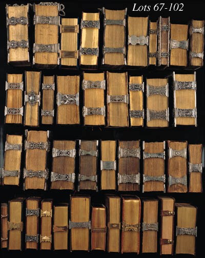 A collection of six Dutch bibles with silver mounts