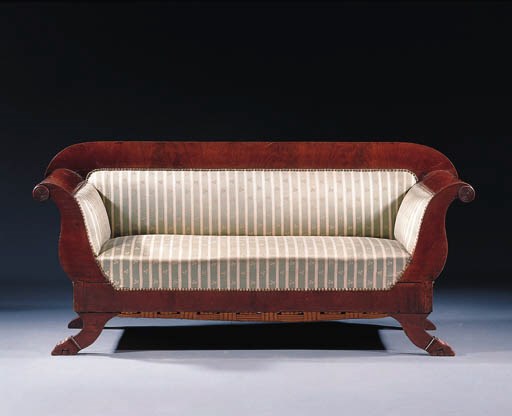 A Dutch mahogany canape