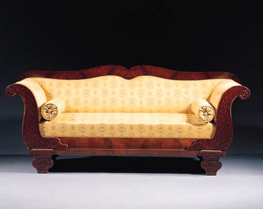A Dutch mahogany canape