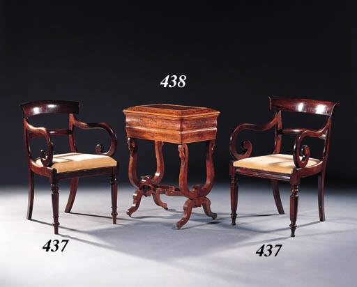 A set of eight Victorian mahogany dining-chairs