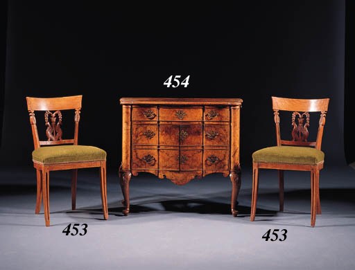 A Dutch walnut commode