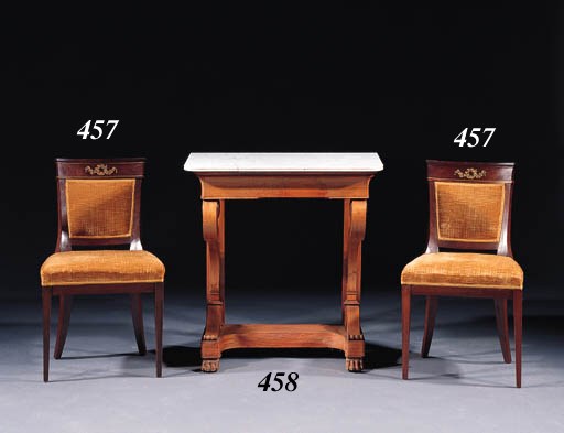 A Dutch Biedermeier mahogany console table