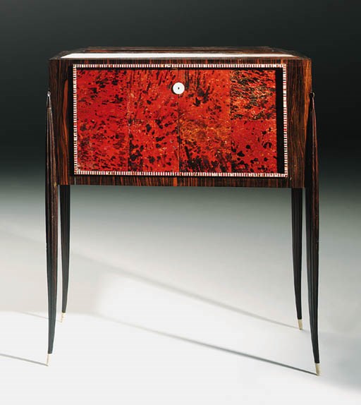 'NICOLLE', A MACASSAR EBONY, TORTOISESHELL AND IVORY INLAID CABINET